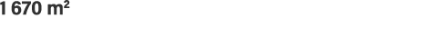 1 670 m2 