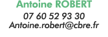 Antoine ROBERT 07 60 52 93 30 Antoine robert cbre fr 